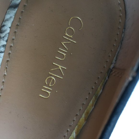 Calvin Klein Pippa Snakeskin Pump Wedge Heels Sz 9 - Picture 6 of 9